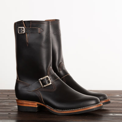 Wesco Mister Lou Engineer Boot - Black Horsehide - Standard & Strange