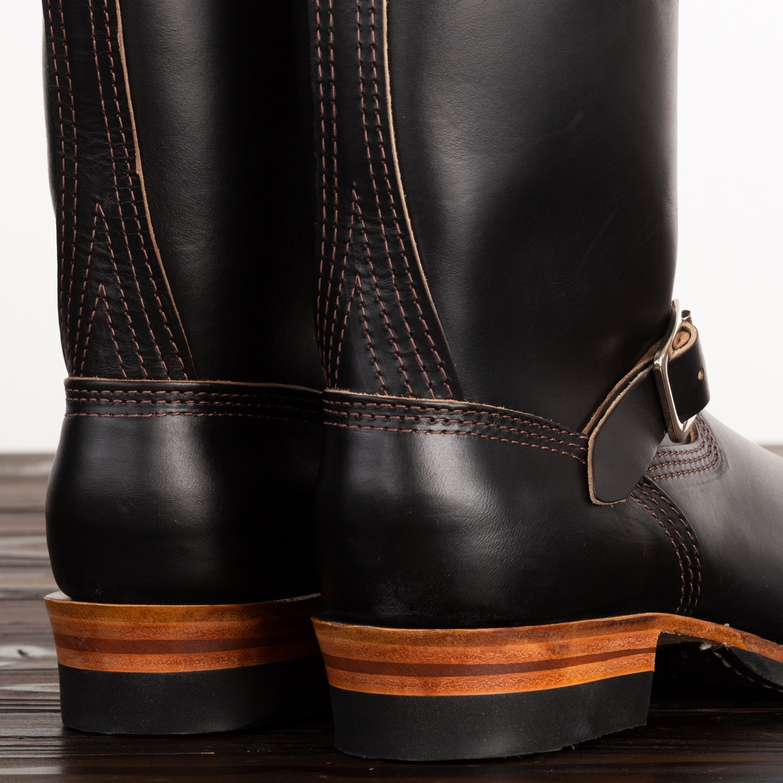 Wesco Mister Lou Engineer Boot - Black Horsehide - Standard & Strange