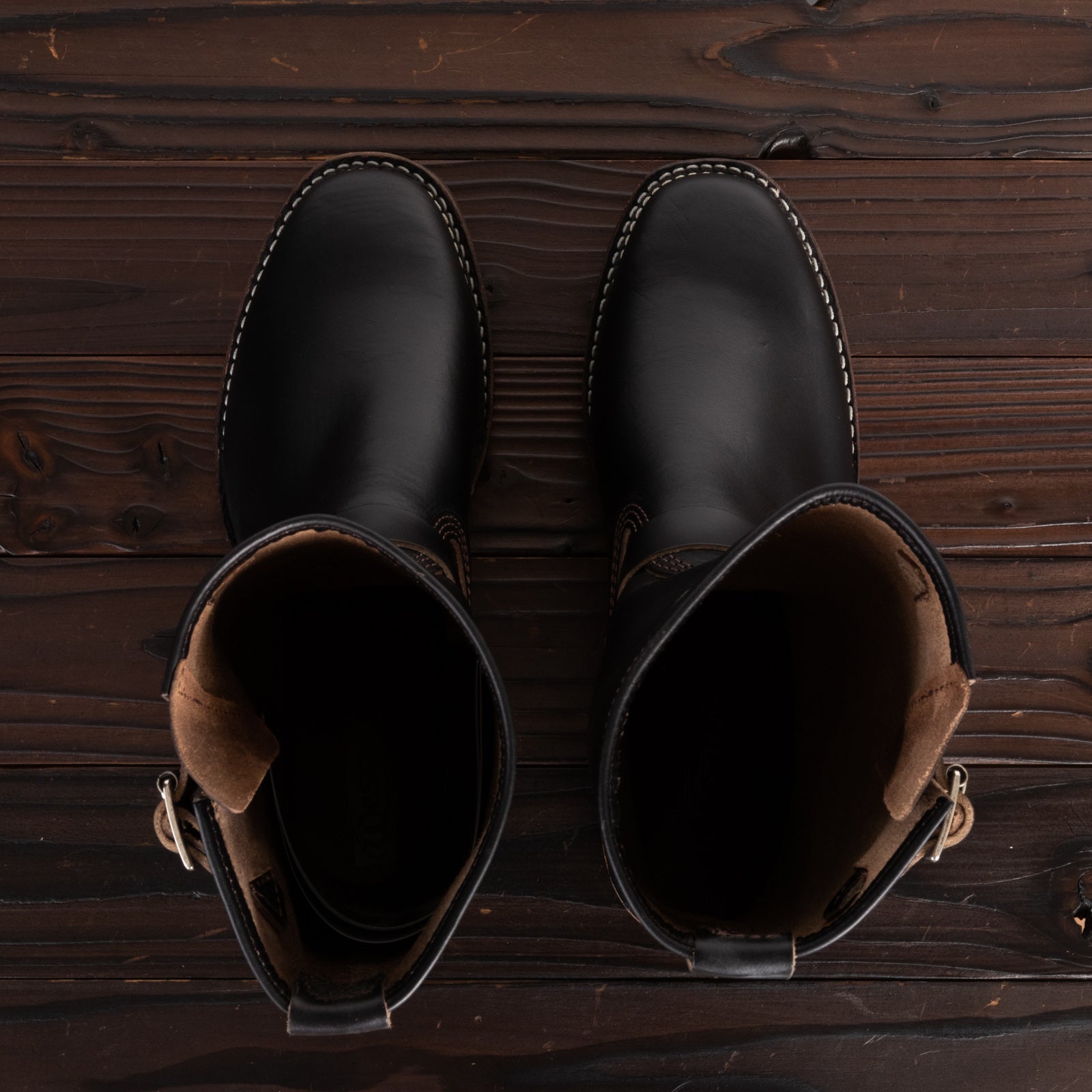 Wesco Mister Lou Engineer Boot - Black Horsehide - Standard & Strange