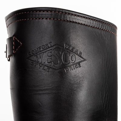Wesco Mister Lou Engineer Boot - Black Horsehide - Standard & Strange