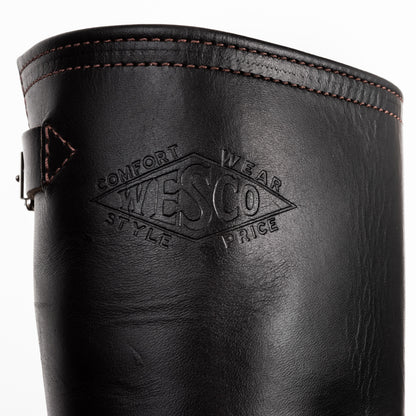 Wesco Mister Lou Engineer Boot - Black Horsehide - Standard & Strange
