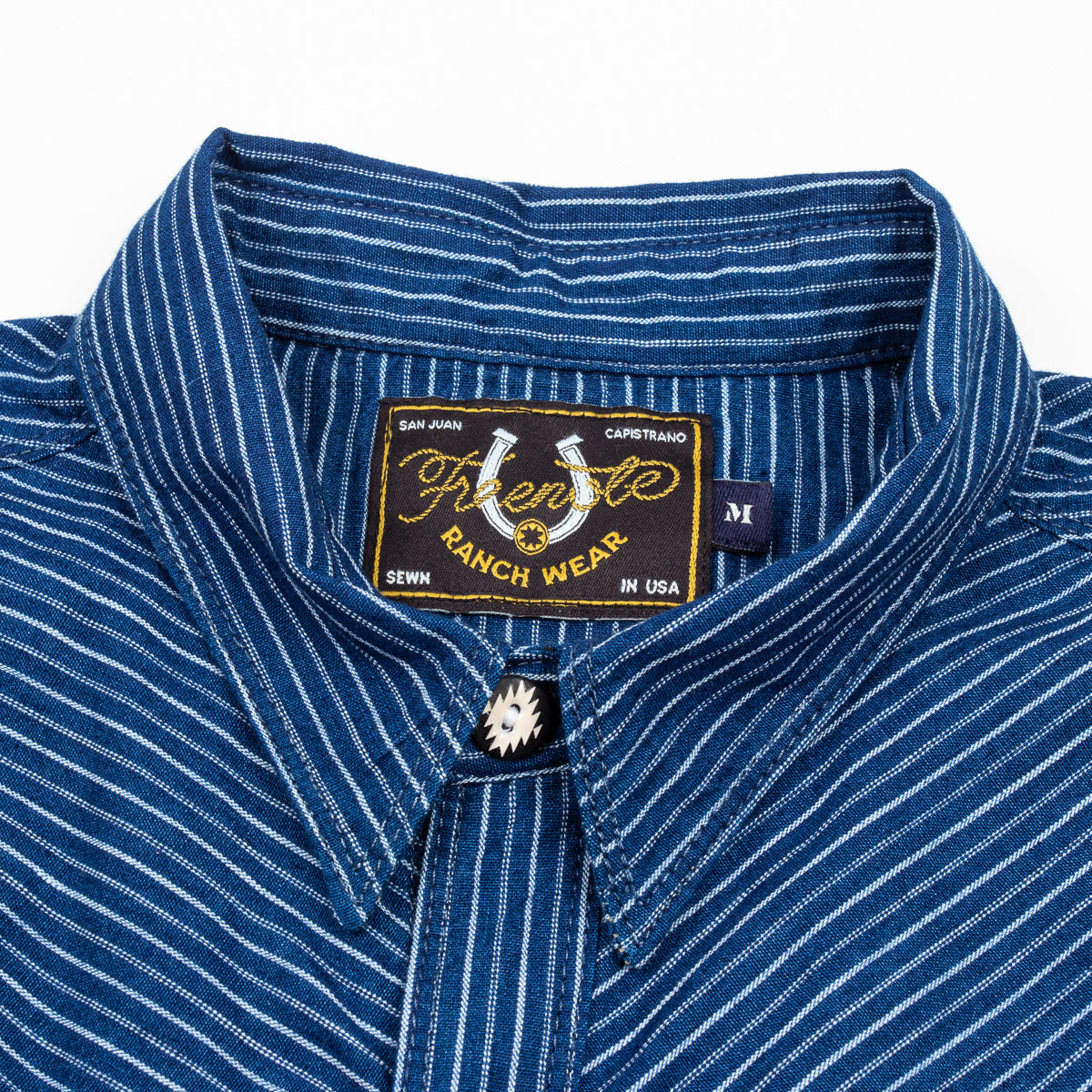 Calico Western Shirt - Indigo Stripe