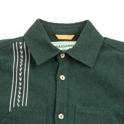 Graziano and Gutiérrez Work-Shirt - Green Striped - Standard & Strange