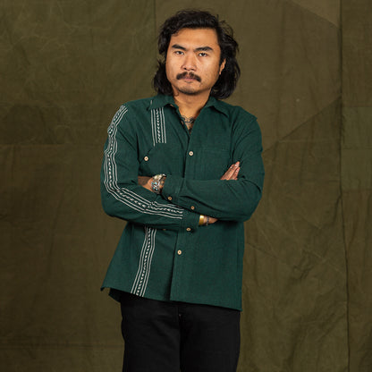 Graziano and Gutiérrez Work-Shirt - Green Striped - Standard & Strange