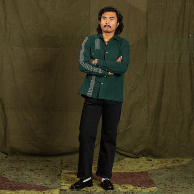 Graziano and Gutiérrez Work-Shirt - Green Striped - Standard & Strange