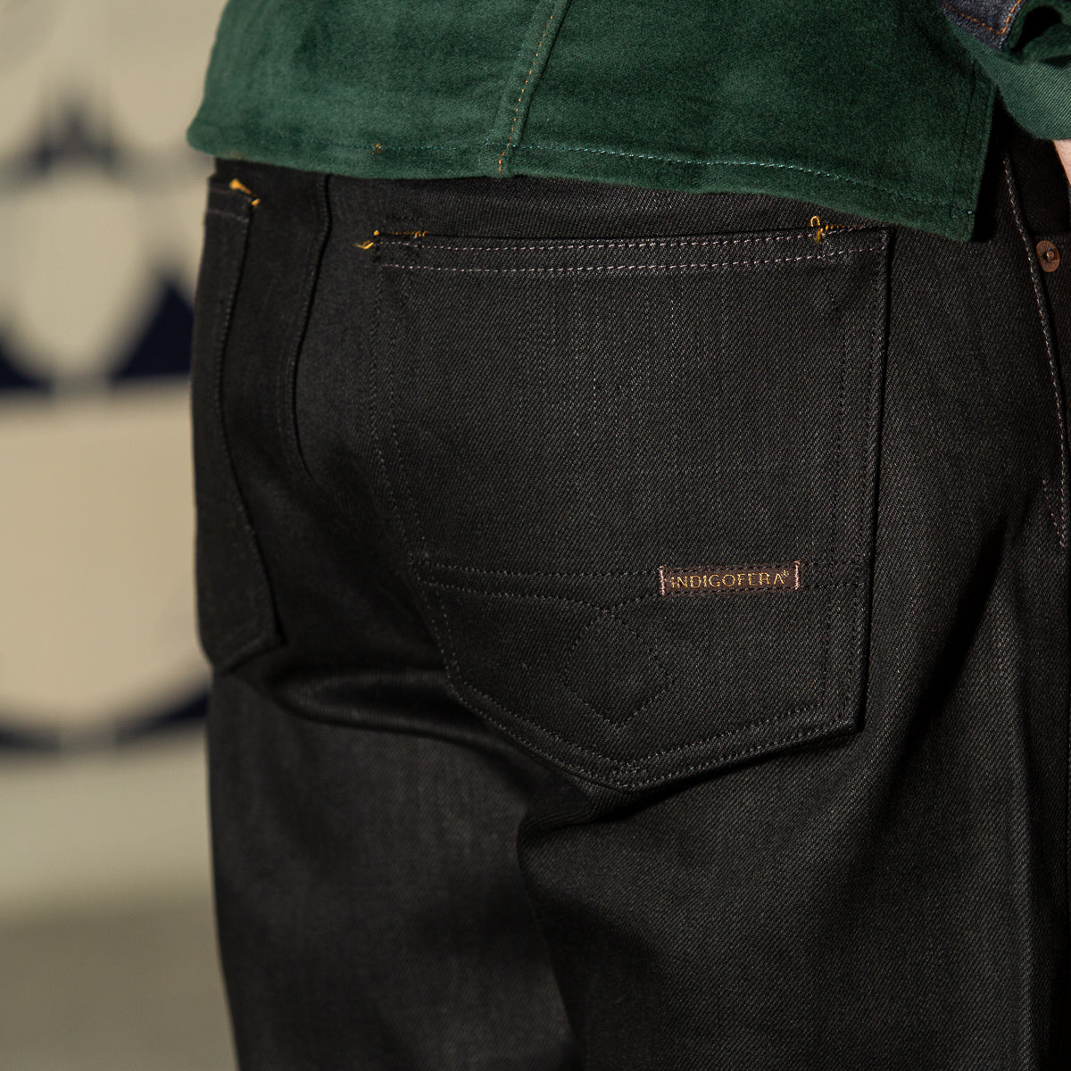 Indigofera Buck Tapered Fit - 14oz Gunpowder Black Selvedge - Standard & Strange