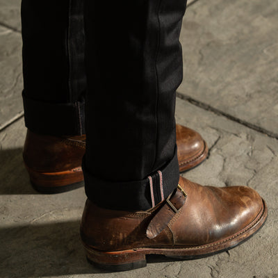Indigofera Buck Tapered Fit - 14oz Gunpowder Black Selvedge - Standard & Strange