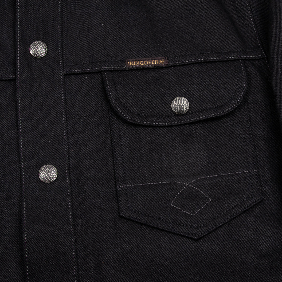Indigofera Copeland Slim Fit Jacket - 14oz Black Gunpowder Selvedge - Standard & Strange