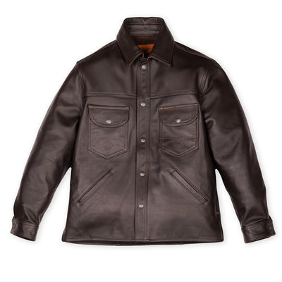 Indigofera Fargo Trucker Jacket - Dark Brown Leather - Standard & Strange