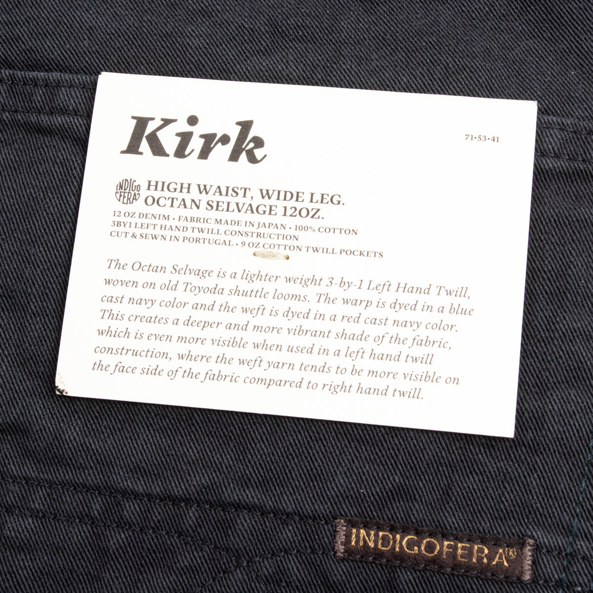 Indigofera Kirk Straight Fit - 12oz Octan Selvedge - Standard & Strange