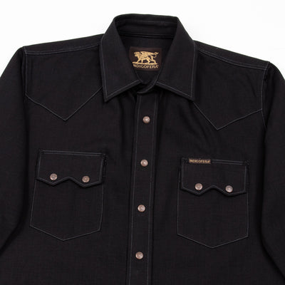 Indigofera Ryman Shirt - Black Denim - Standard & Strange