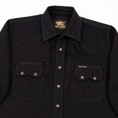 Indigofera Ryman Shirt - Black Denim - Standard & Strange