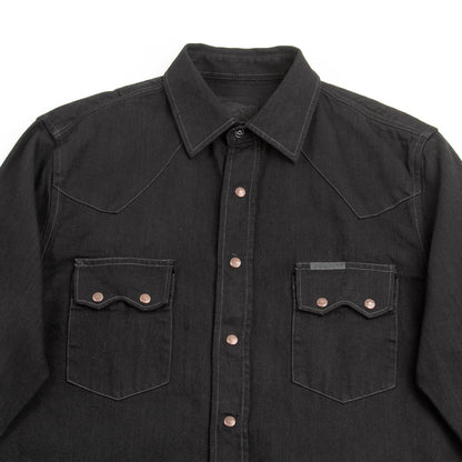 Indigofera Ryman Shirt - Black Denim Rinsed - Standard & Strange