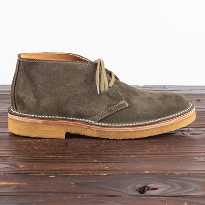John Lofgren Desert Boots - Olive Suede - Standard & Strange