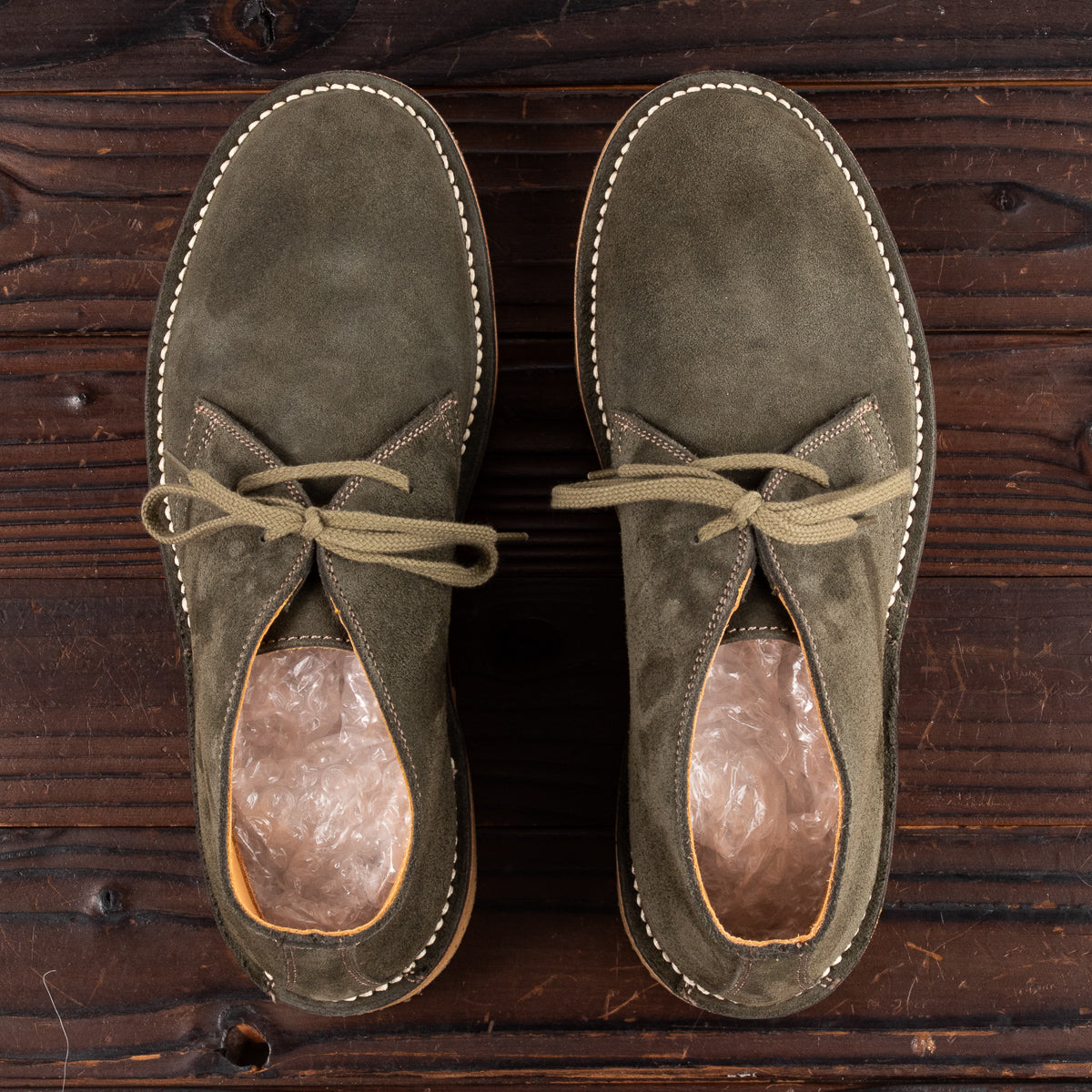 John Lofgren Desert Boots - Olive Suede - Standard & Strange
