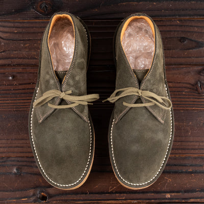 John Lofgren Desert Boots - Olive Suede - Standard & Strange