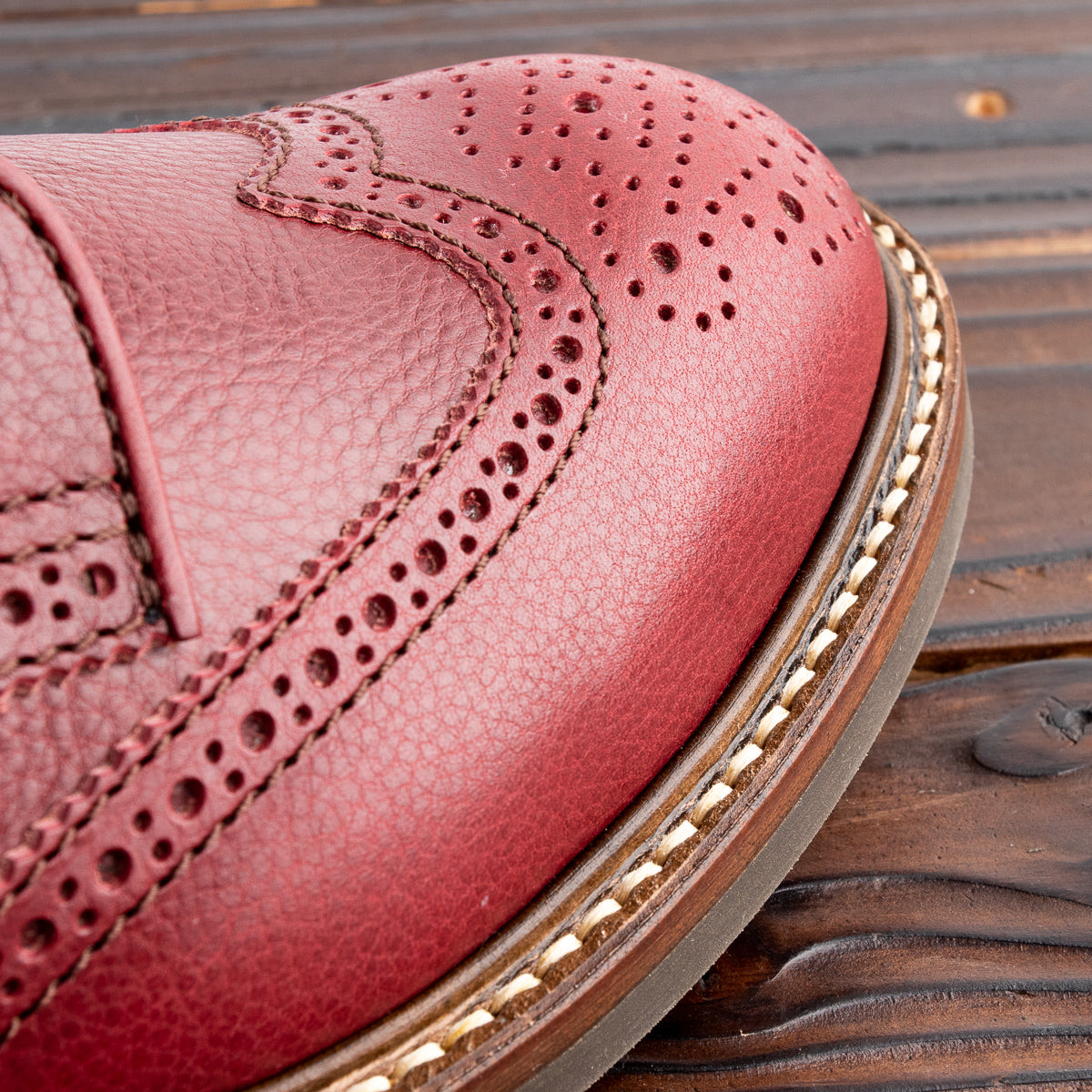 John Lofgren Glover Brogue Boots - Burgundy Vacchetta - Standard & Strange