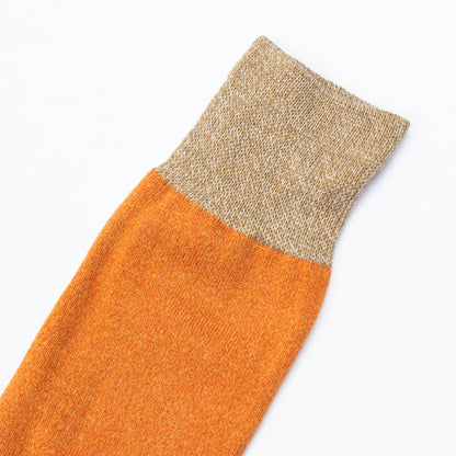 John Lofgren Two Pack Socks - Camo Olive x Grained Orange - Standard & Strange