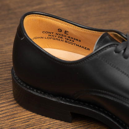 John Lofgren USN Low Quarter Shoes - Black Calfskin - Standard & Strange