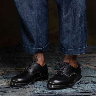 John Lofgren USN Low Quarter Shoes - Black Calfskin - Standard & Strange