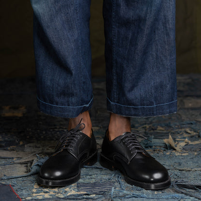 John Lofgren USN Low Quarter Shoes - Black Calfskin - Standard & Strange