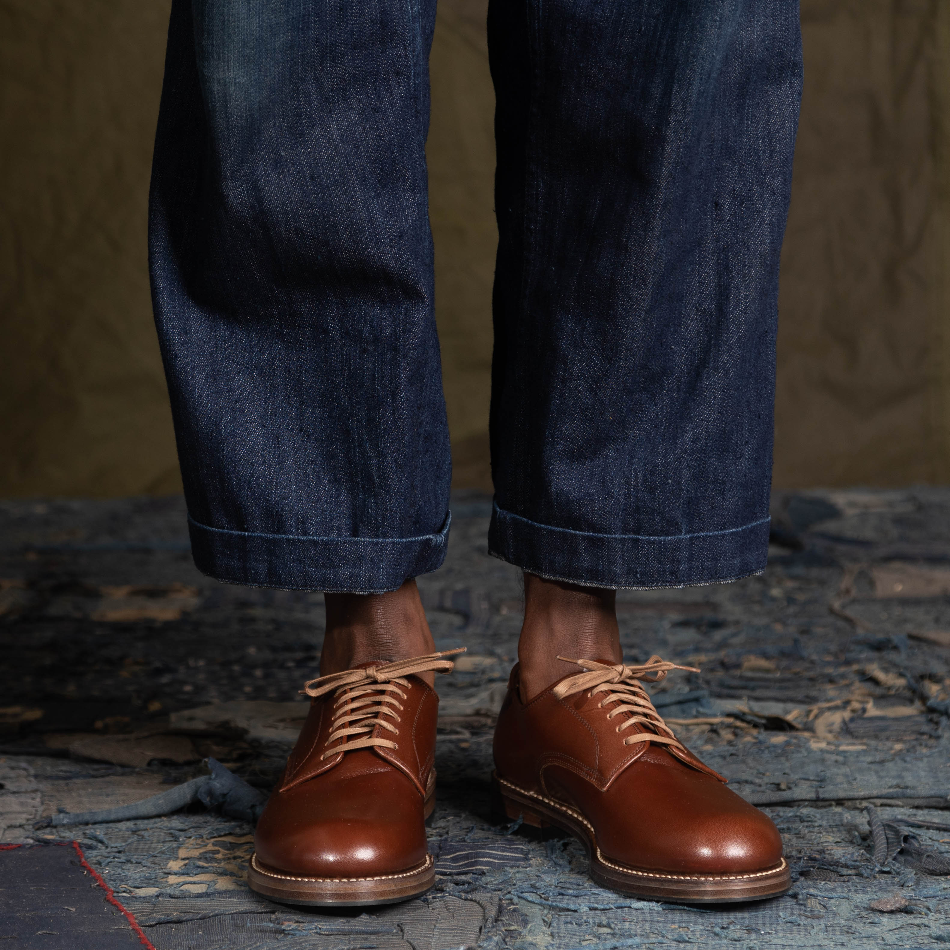 John Lofgren USN Low Quarter Shoes - Russet Brown Calfskin - Standard & Strange