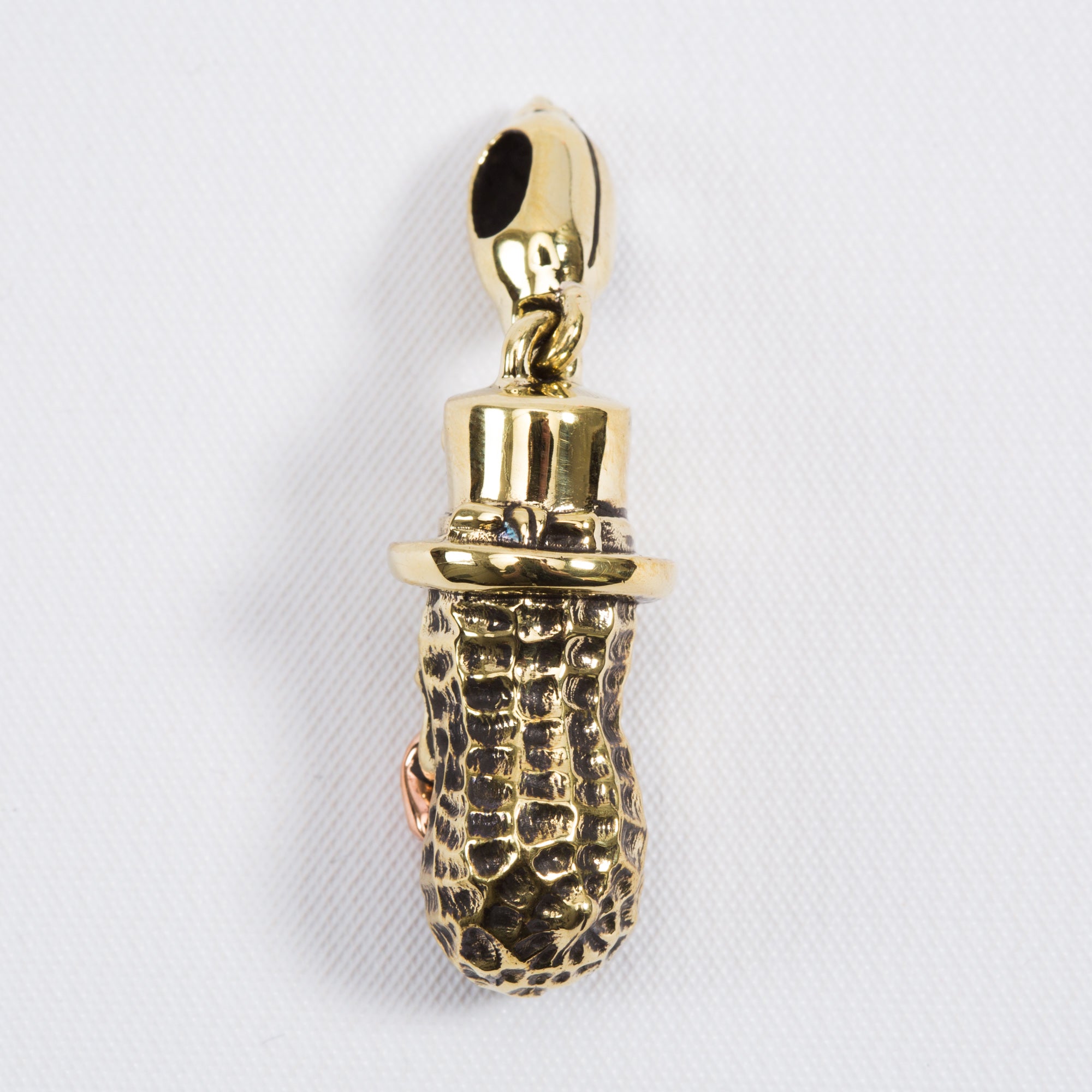 Large Bero Peanuts Pendant / Key Ring - Brass x Copper