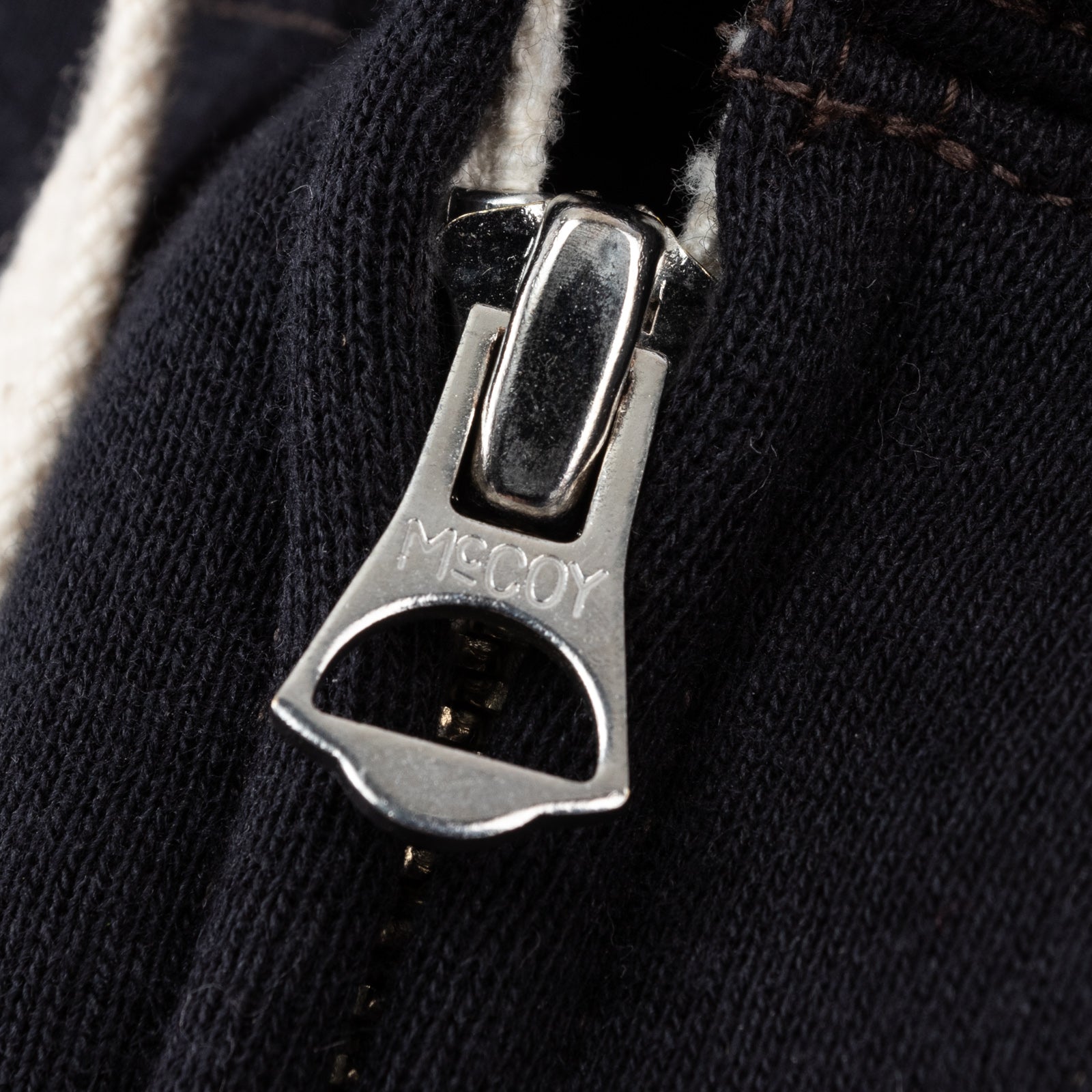 The Real McCoy's Loopwheel Full Zip Hoodie - Black – Standard