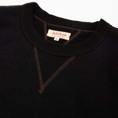 The Real McCoy's Loopwheel Crewneck Sweatshirt - Black - Standard & Strange