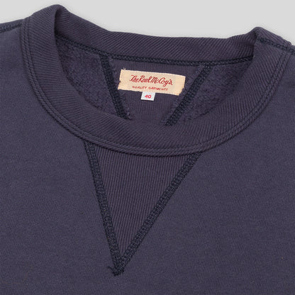 The Real McCoy's Loopwheel Crewneck Sweatshirt - Navy - Standard & Strange