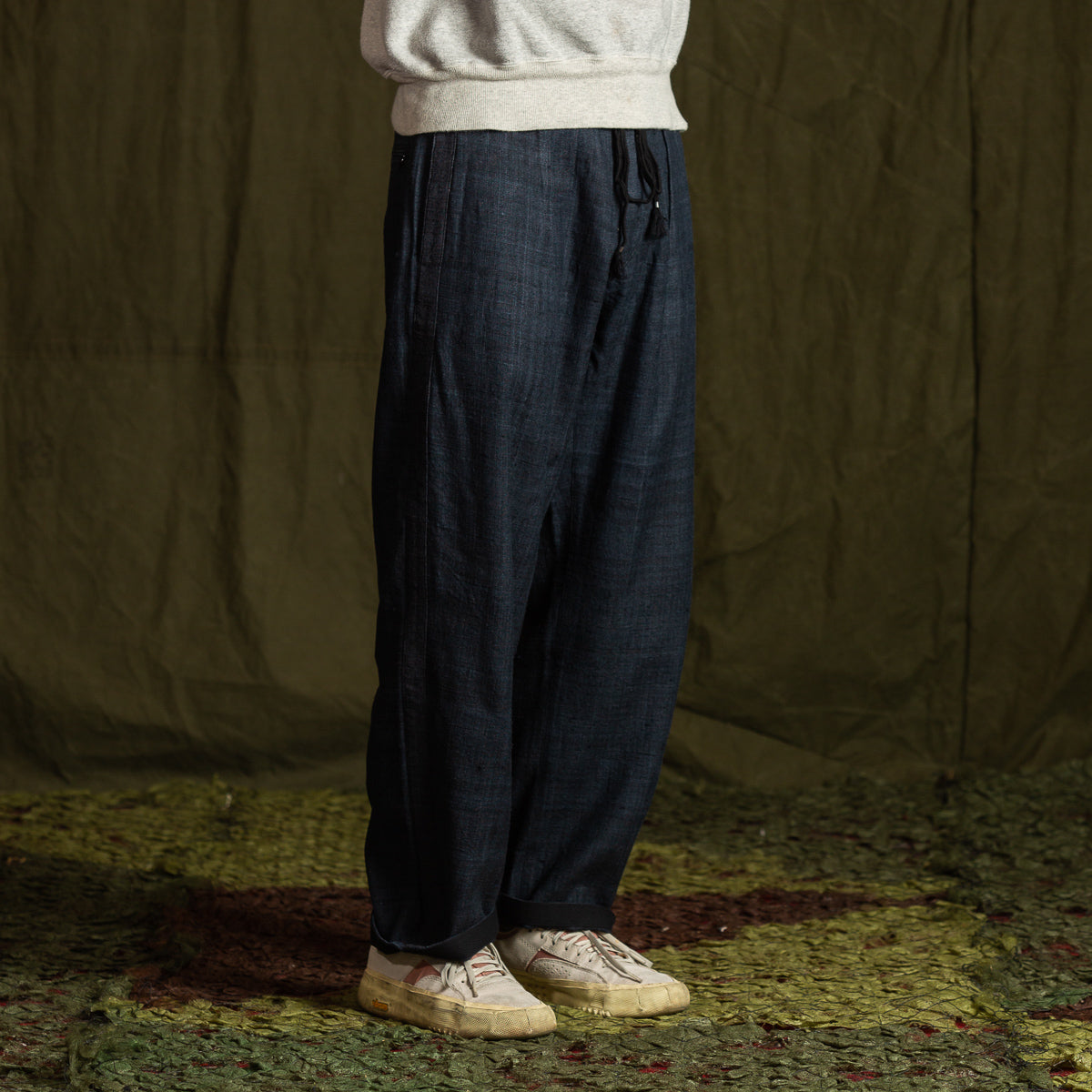 MotivMfg Dinner Track Pants - Midnight Tussah Silk Broadcloth - Standard & Strange