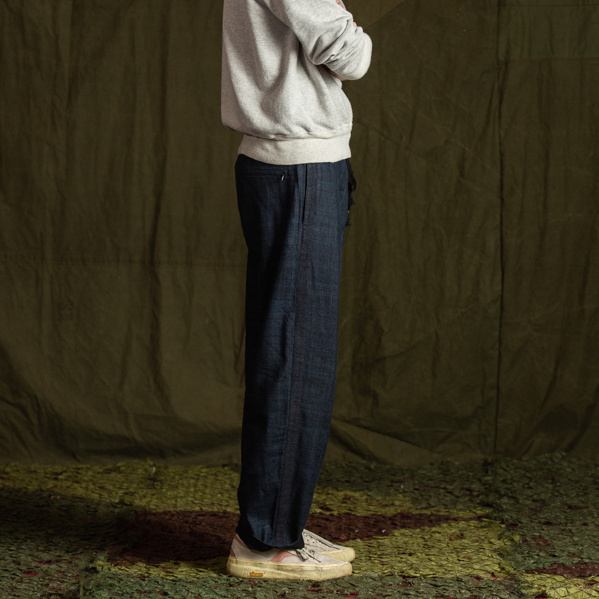 MotivMfg Dinner Track Pants - Midnight Tussah Silk Broadcloth - Standard & Strange