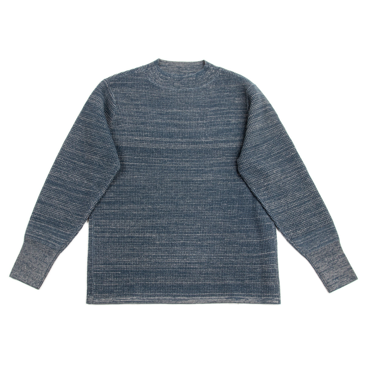 MotivMfg Micro Waffle Thermal Knit - Smokey Blue Wool Linen Cotton –  Standard & Strange