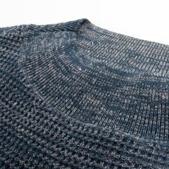 MotivMfg Micro Waffle Thermal Knit - Smokey Blue Wool Linen Cotton –  Standard & Strange