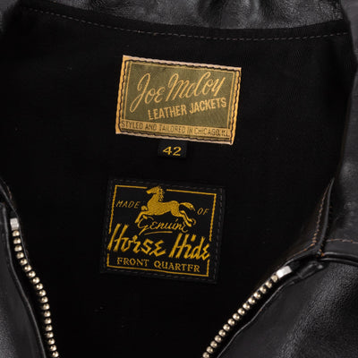 The Real McCoy's Nelson 30s Sports Jacket - Black Horsehide - Standard & Strange