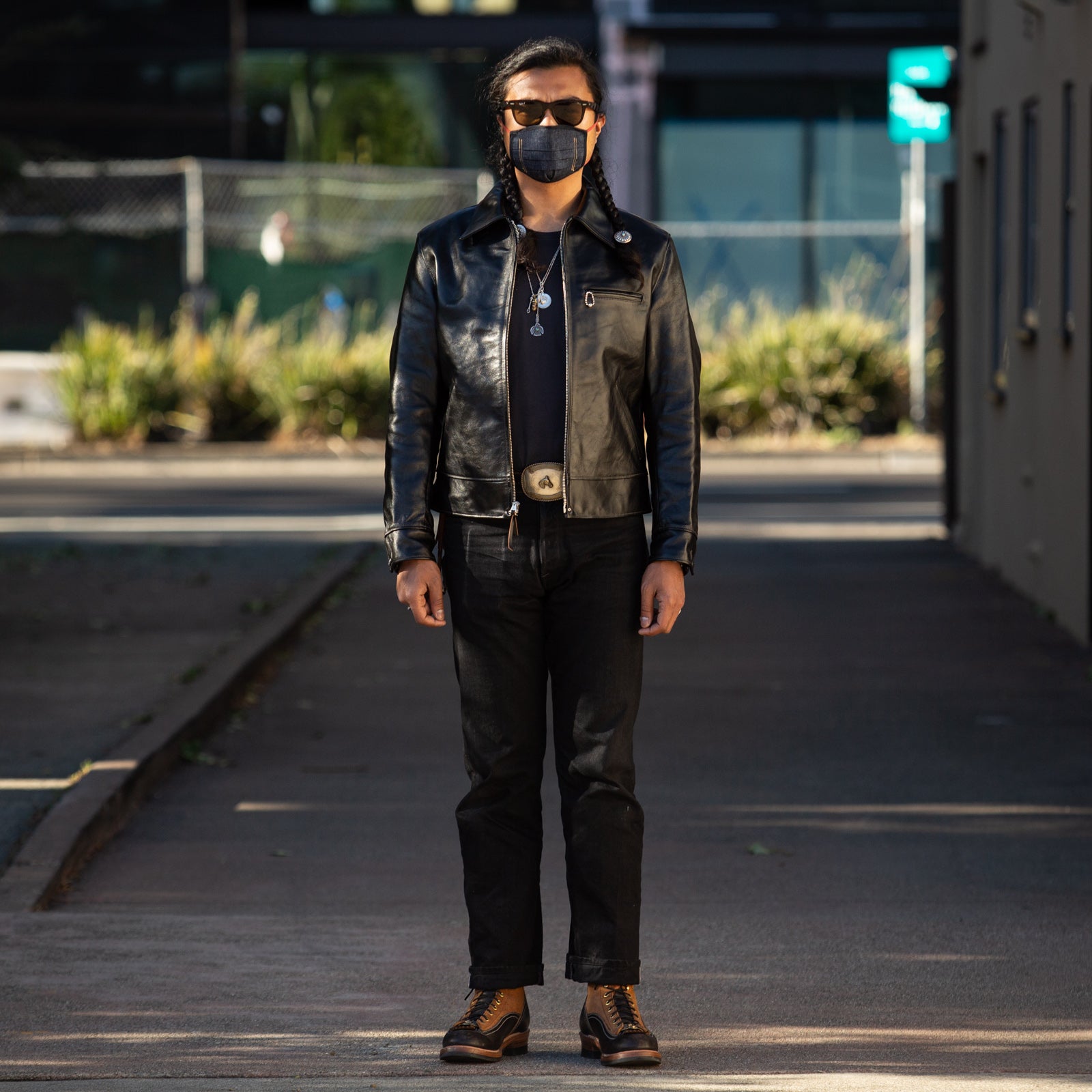 The Real McCoy's Nelson 30s Sports Jacket - Black Horsehide 