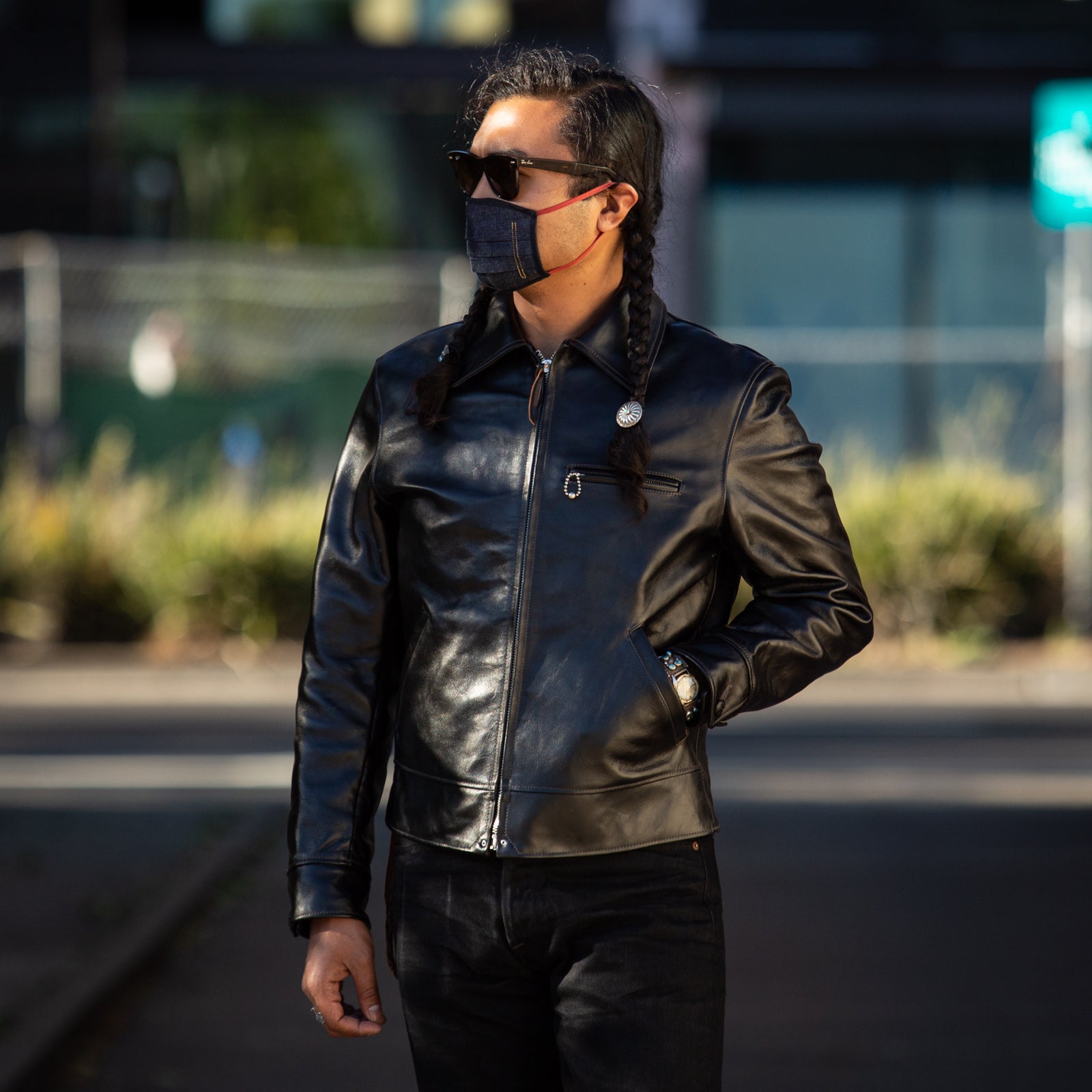 The Real McCoy's Nelson 30s Sports Jacket - Black Horsehide