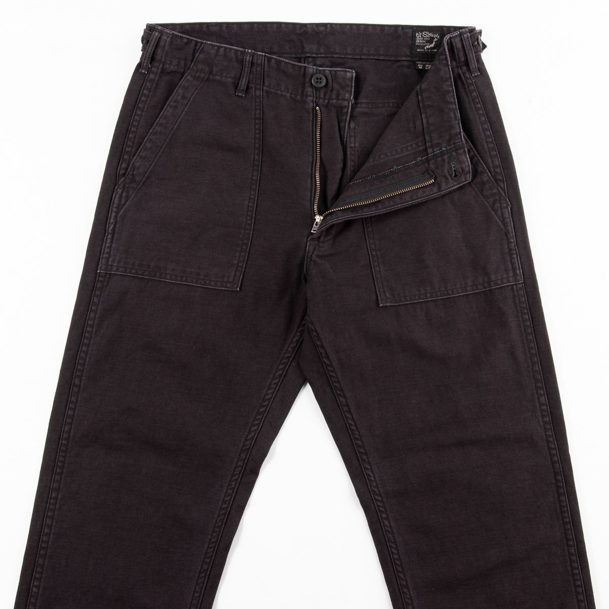 OrSlow Slim Fit Fatigue Pants - Black Stone Washed