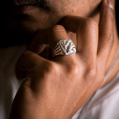 Peanuts & Co Pharaoh's Horse Ring - Square - Silver - Standard & Strange