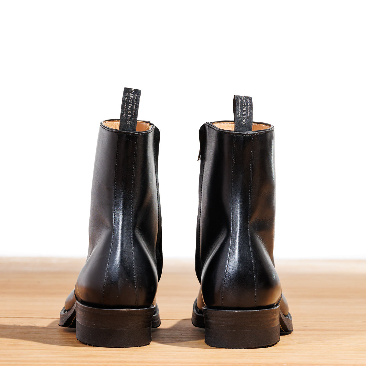 Gleaners Side Zip Boots - Black Japanese Box Calf