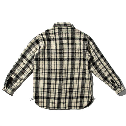 The Real McCoy's 8HU Heavy Weight Flannel Shirt - White - Standard & Strange