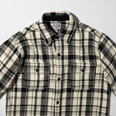 The Real McCoy's 8HU Heavy Weight Flannel Shirt - White - Standard & Strange