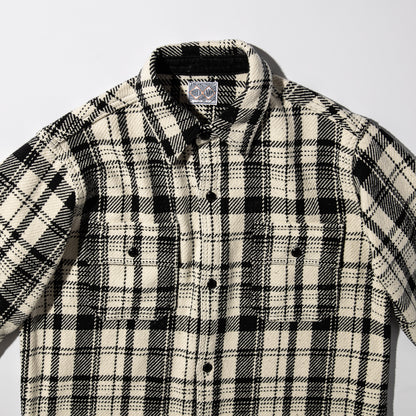 The Real McCoy's 8HU Heavy Weight Flannel Shirt - White - Standard & Strange