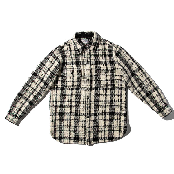 The Real McCoy's 8HU Heavy Weight Flannel Shirt - White – Standard ...