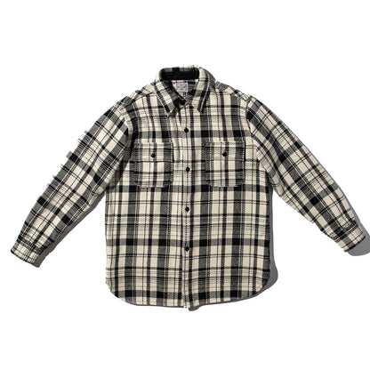 The Real McCoy's 8HU Heavy Weight Flannel Shirt - White - Standard & Strange