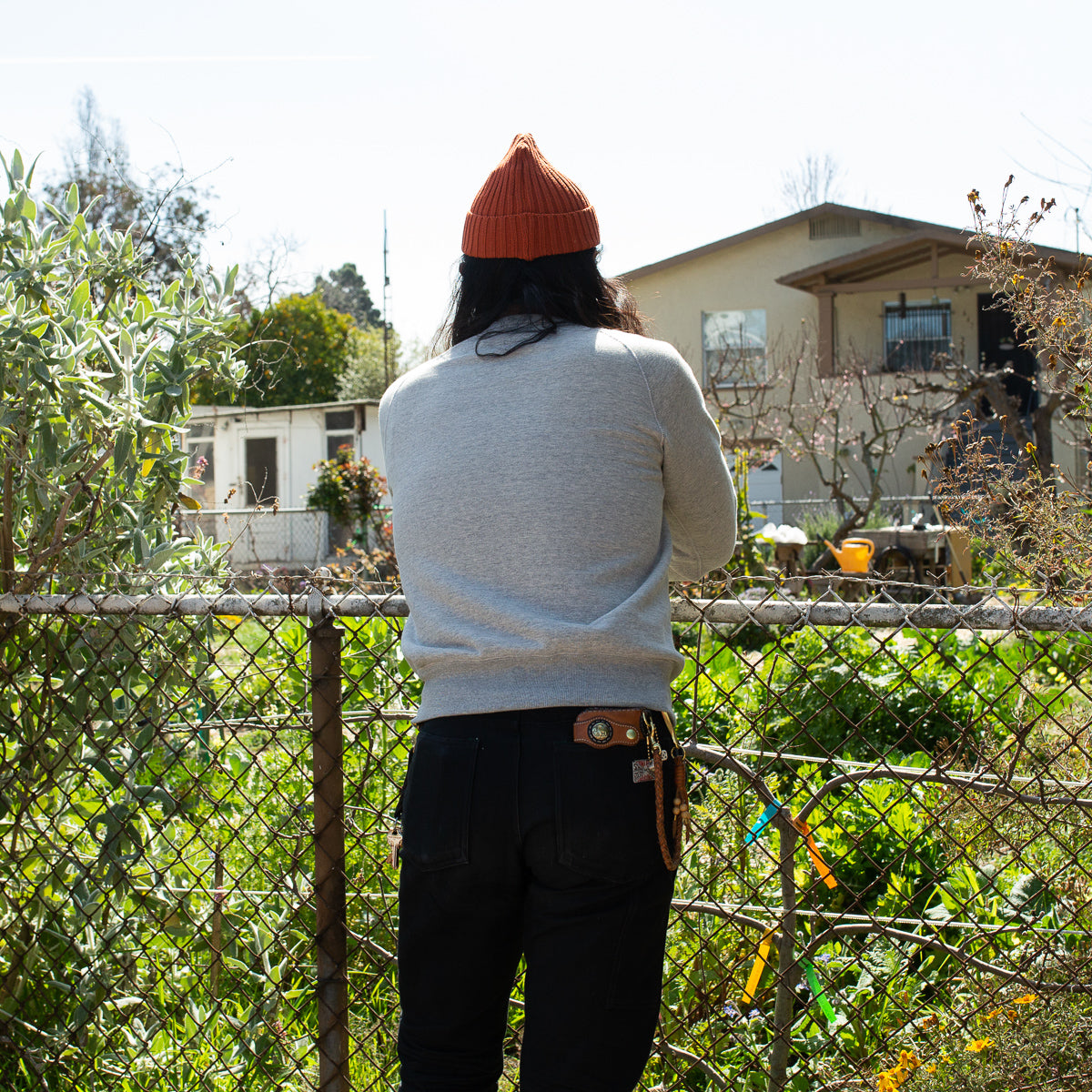 The Real McCoy's 9oz Loopwheel Raglan Sleeve Sweatshirt - Ash Gray