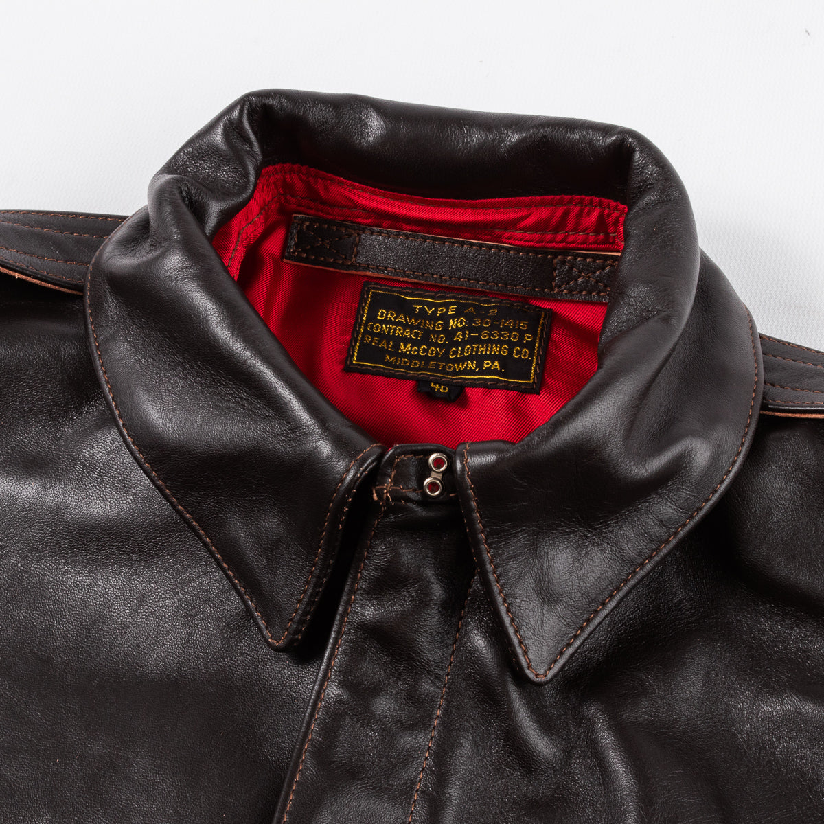 The Real McCoy's The Real McCoy's Type A-2 Leather Jacket - Red