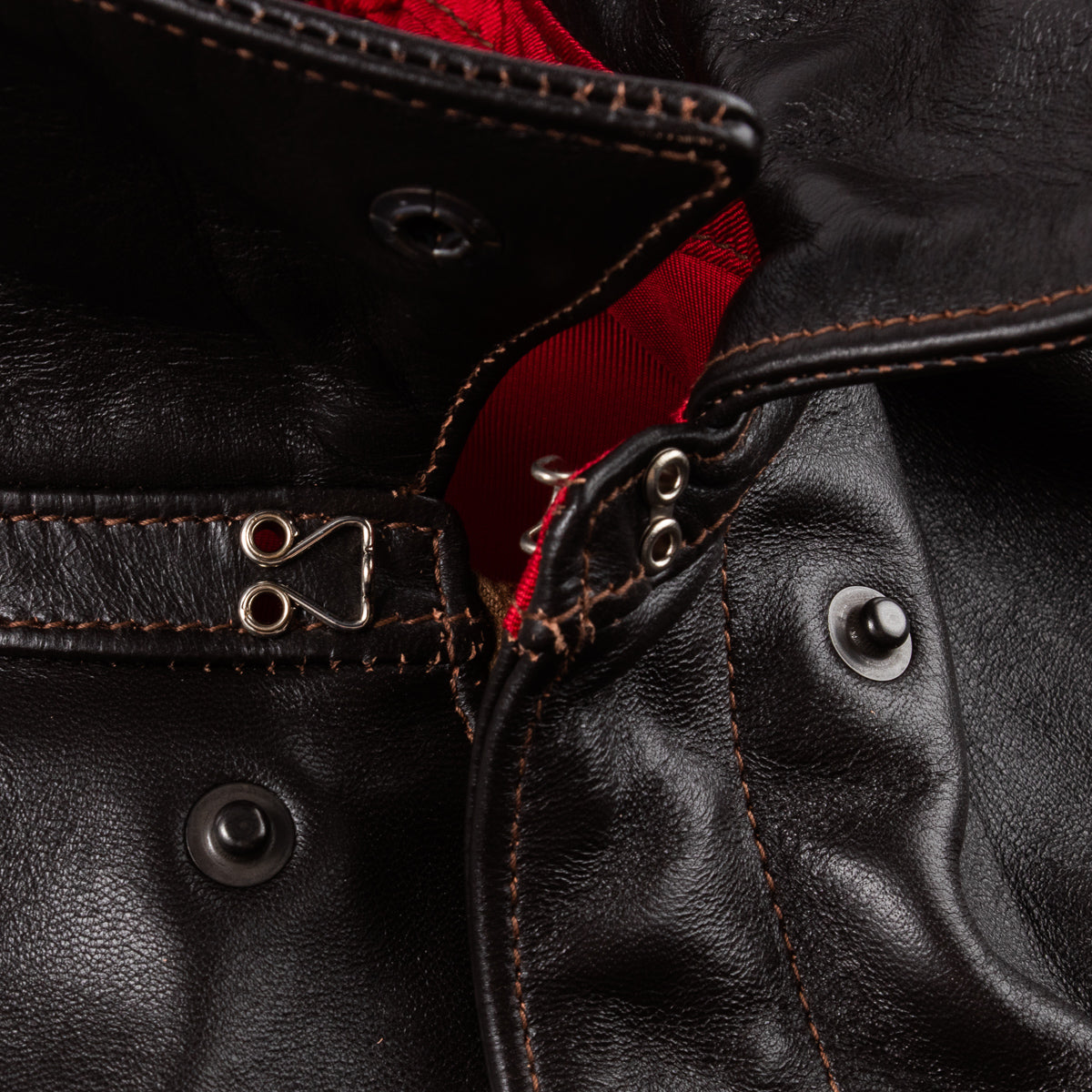 The Real McCoy's Type A-2 Leather Jacket - Red Silk