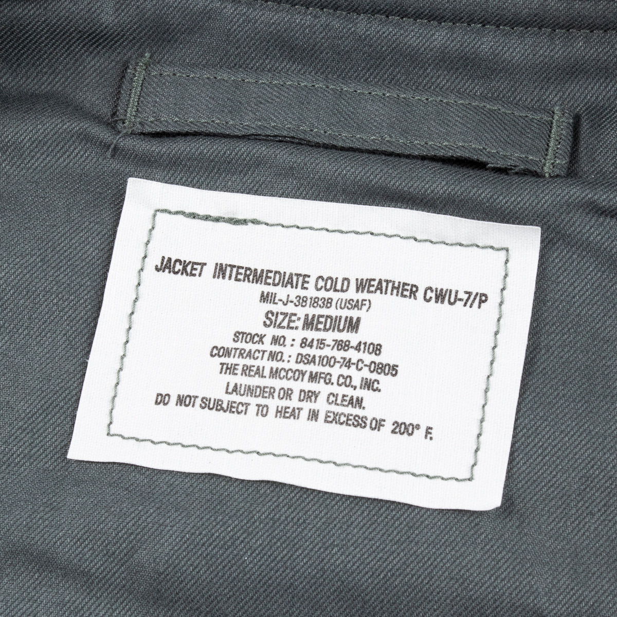 The Real McCoy's CWU-7/P Jacket, REAL McCOY MFG. CO. INC - Standard & Strange