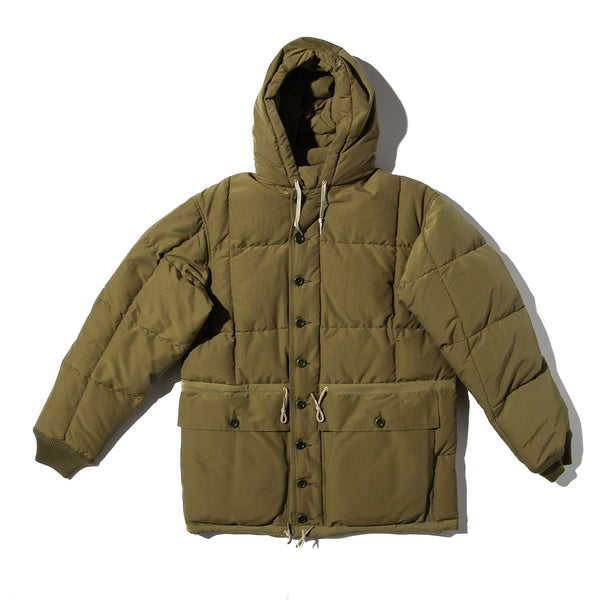 The Real McCoy's Cotton/Nylon Hooded Down Jacket - Olive